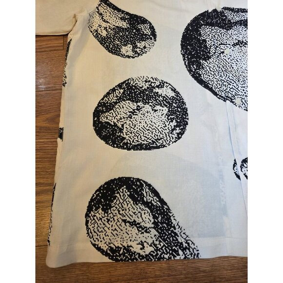 Market Earth Bitmap Short Sleeve Shirt Mens Sz 2XL Cream Button Up Worldwear NWT - Picture 3 of 9